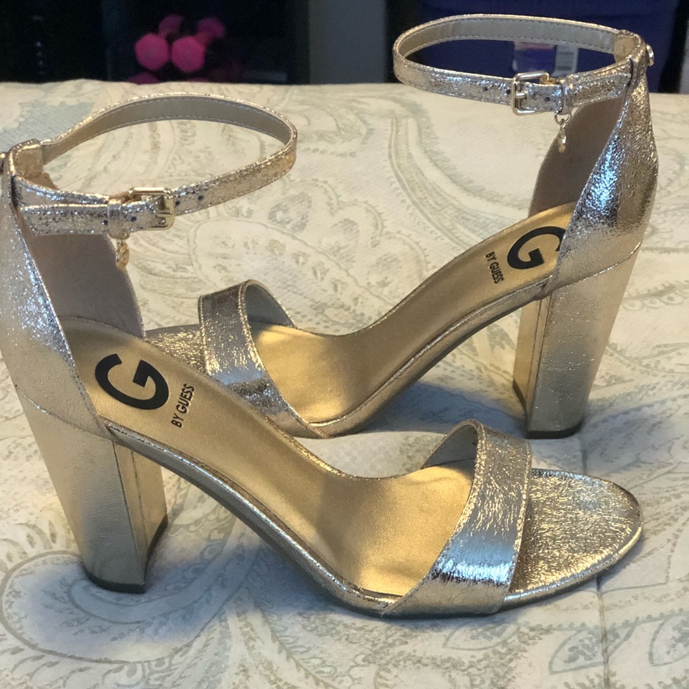 Gold Block Heels